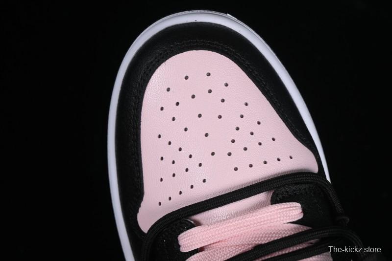 Nike Air Jordan 1 Low AJ1 Retro Basketball Shoes with Black Pink Bow Design - DX4374-008