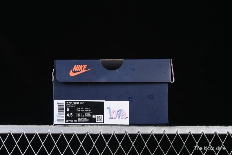 Nike Air Force 1'07 Low "Purple Star" Custom Casual Sneakers - BD7700-220