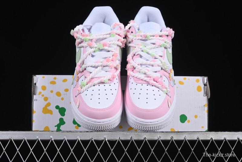 Nike Air Force 1'07 Low Casual Sneakers with Cherry Blossom Design - VV1999-013