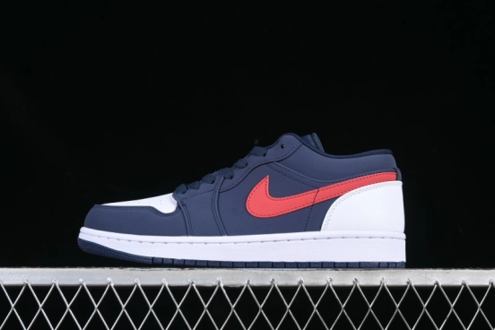 Nike Air Jordan 1 Low AJ1 Patriot Blue Red Low-Top Casual Lifestyle Sneakers - CZ8454-400