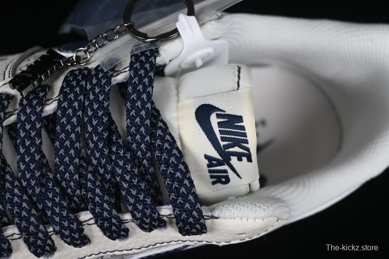 Nike Air Force 1 'Wave Swoosh' Edition – White & Navy**