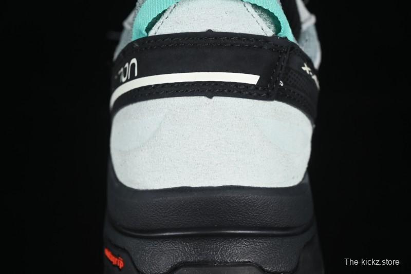 Salomon x Contragrip All-Terrain Hiking Shoes - Lightweight Gray with Black & Teal Accents