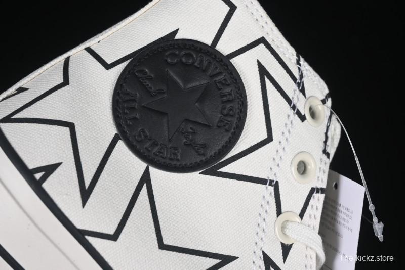 Converse Chuck 70 High Top Sneakers with Star Patch and Thick Sole - 581672C