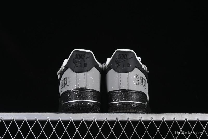 Nike Air Force 1'07 Low Star Graffiti Hand-Painted Casual Sneakers with Full-Length Air Cushion - XV7981-476