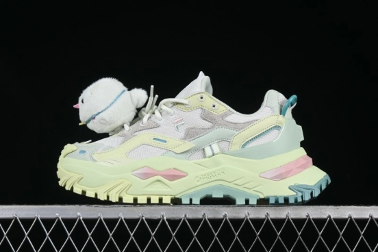 Playful Pastel Chunky Sneakers with Plush Bird Charm – Bold & Whimsical Streetwear Kicks