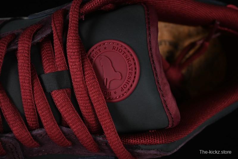 Nike SB Dunk Low "Dark Burgundy & Black" - Premium Suede Skate Shoes