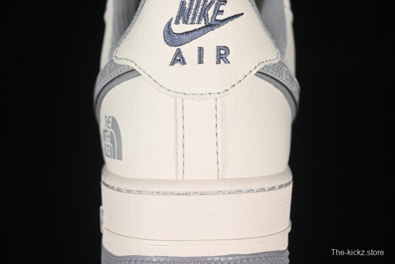 Nike Air Force 1 '07 Low The North Face x CDG Light Grey Swoosh Casual Sneakers - HH7518-052