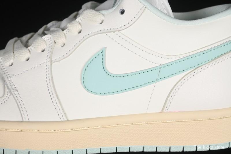 Nike Air Jordan 1 Low AJ1 White Mint Green Low-Top Casual Lifestyle Sneakers - DC0774-134