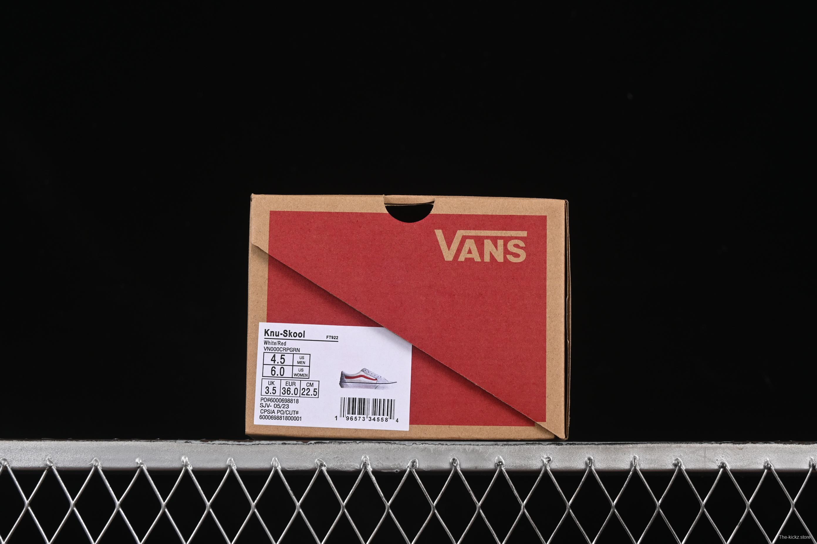 Vans Knu-Skool High Street American Retro Casual Canvas Skate Shoes - VN000CRPGRN