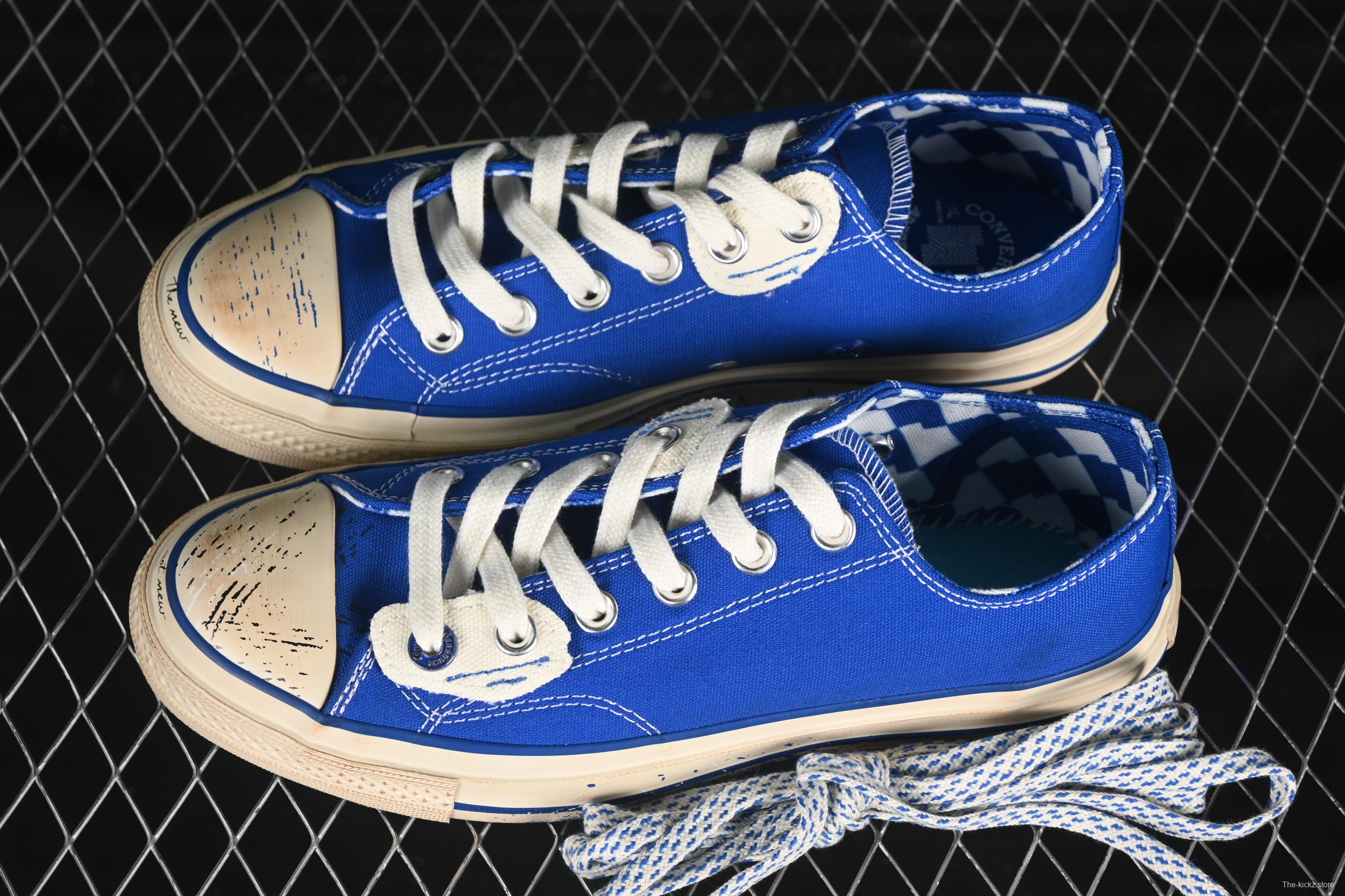Ader Error x Converse Low Top Casual Canvas Sneakers with Special Pattern Print and Transparent Sole - A05352C