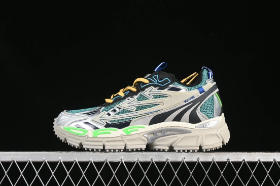 Off-White Be Right Low-Top Lifestyle Sneakers in Grey Green - C.D4