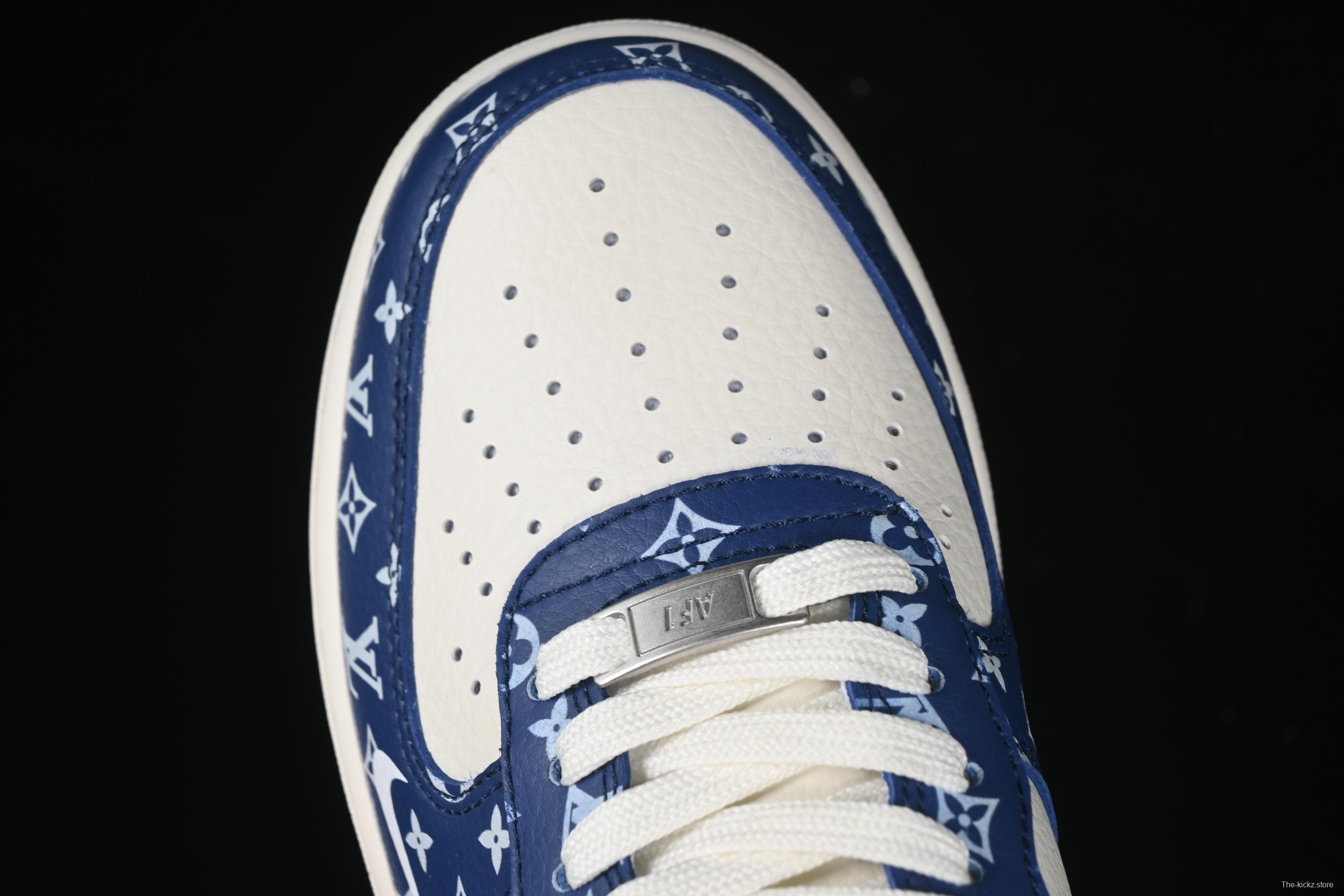 Nike Air Force 1 '07 Low LV Collaboration White Blue Swoosh Casual Sneakers - LW9279-008