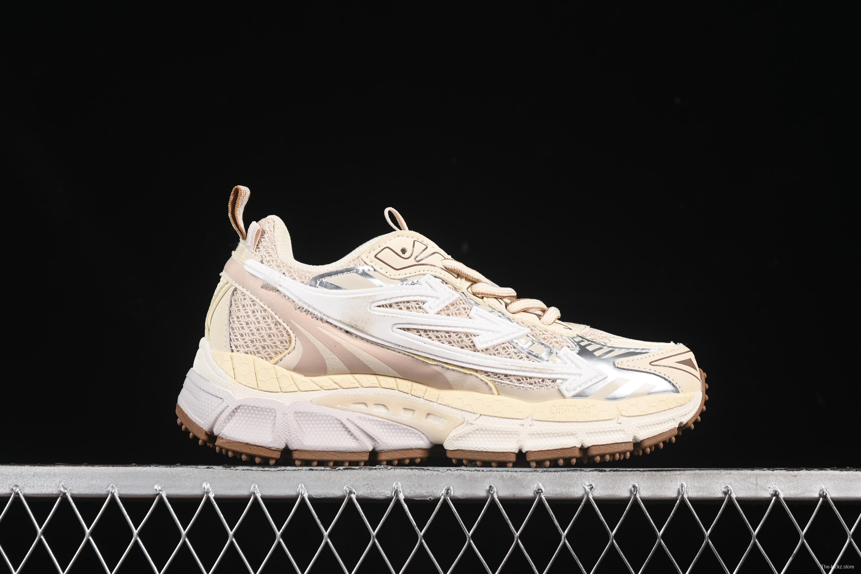 Off-White Be Right Low-Top Lifestyle Sneakers in Beige - C.D4