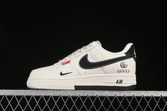 Nike Air Force 1'07 Low Gucci Collaboration Dual-Tone Mini Swoosh Casual Sneakers - CS5288-009