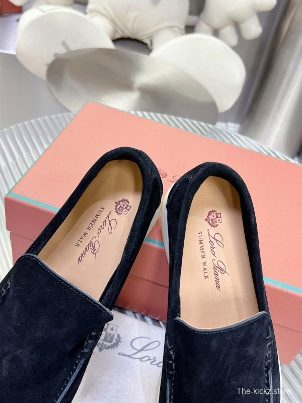 2025 Men LP Black Suede Loafers LY00260