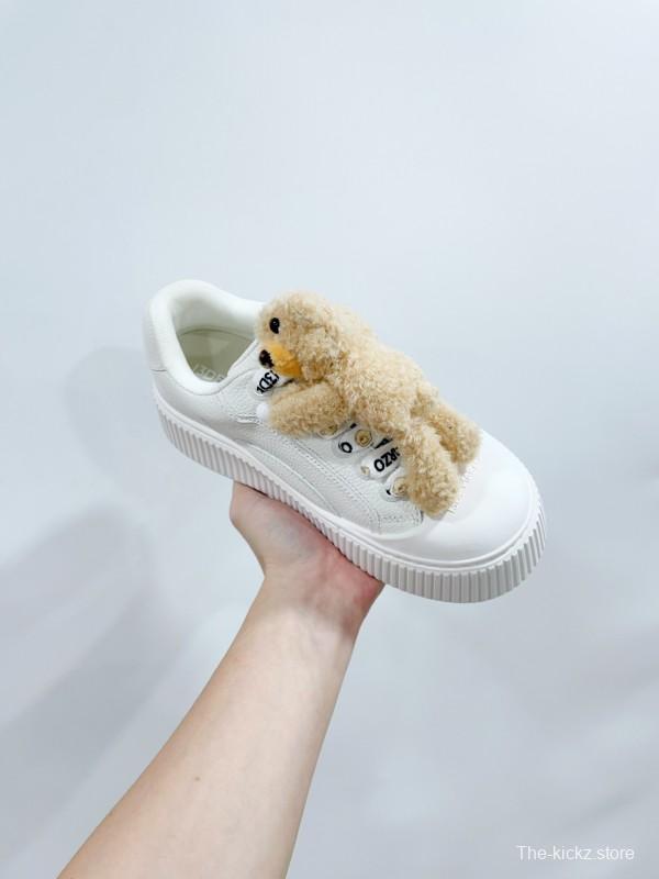 2025 Women 13DE MARZO White Leather Sneakers Plush Toy KFY00300