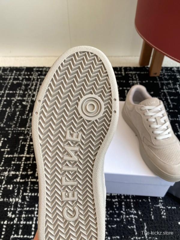 2025 Women Celine Beige Suede Sneakers KFY00310