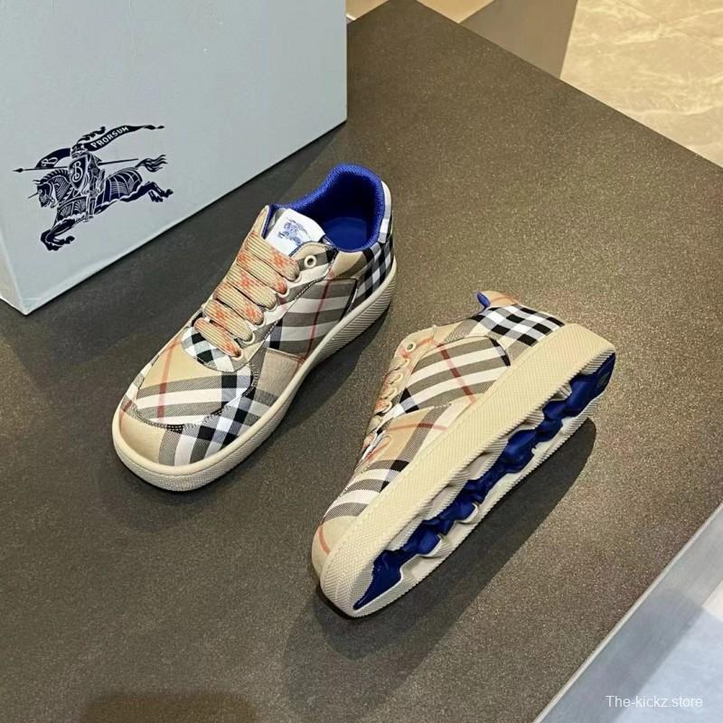 2024 Unisex Burberry Beige Black White Leather Casual Shoes MJ00330