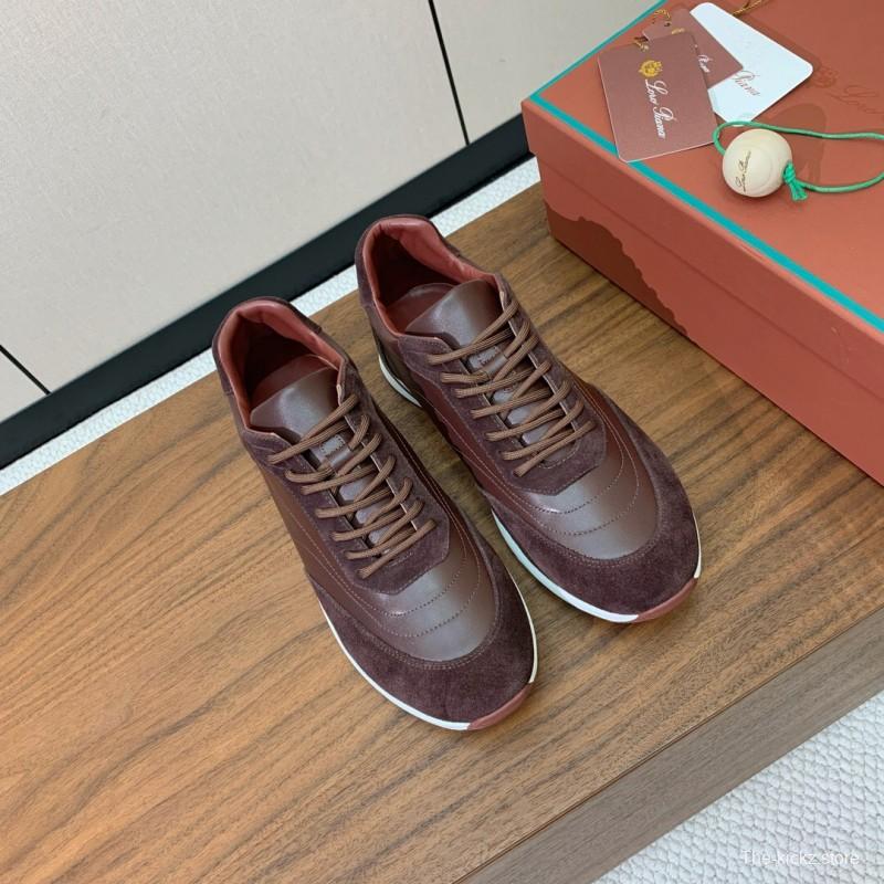 2025 Unisex Le Parmentier Brown Suede Leather Casual Sneakers