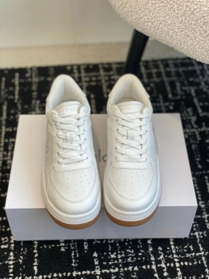2025 Women Alo White Leather Casual Sneakers KFY00280