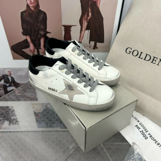 2024 Unisex GGDB White Black Leather Sneakers