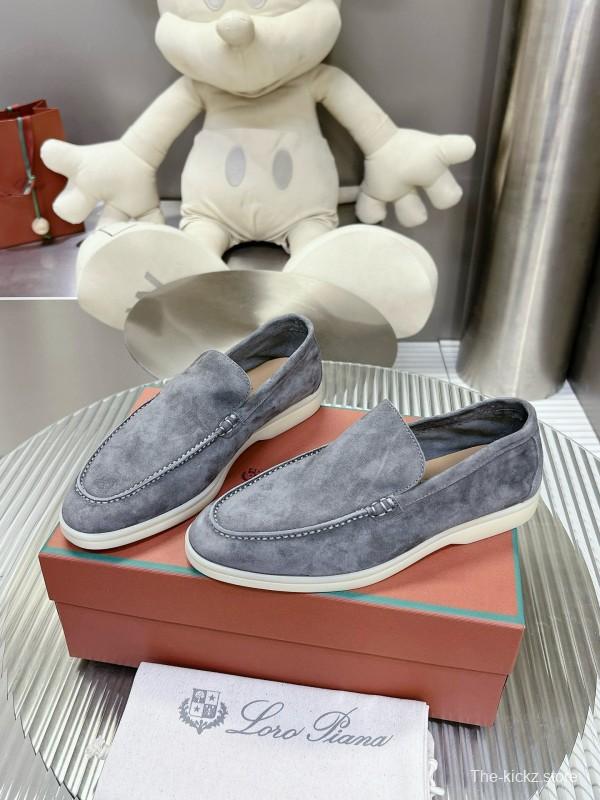 2024 Unisex Le Parmentier Grey Suede Loafers MJ00270
