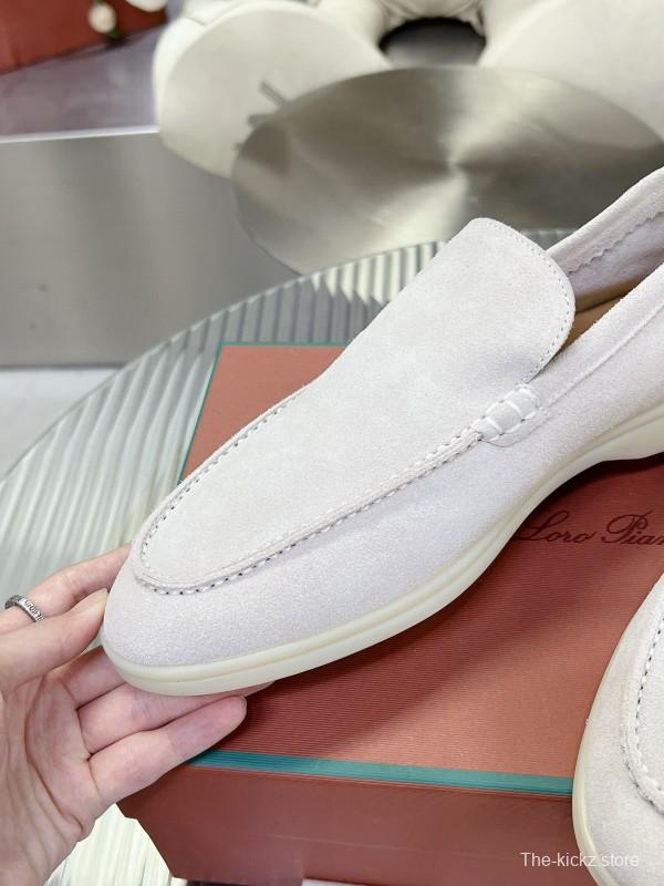 2024 Unisex LP White Suede Loafers MJ00270