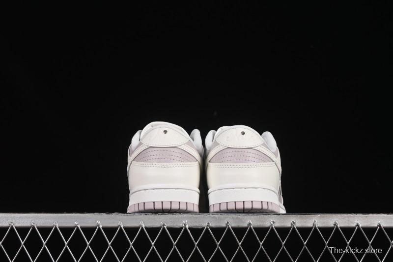 Nike SB Dunk Low White Light Purple Embossed Low-Top Casual Skate Shoes IH0639-011