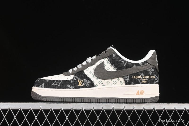 Nike Air Force 1 '07 Low LV Collaboration Black Gold Casual Sneakers - JJ2508-703
