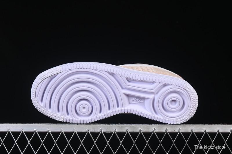 Nike Air Force 1'07 Low Knit Khaki Casual Sneakers - CI0051-200