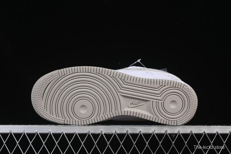 Nike Air Force 1 '07 Low Gucci Collaboration Light Gray Denim Glow-in-the-Dark Low-Top Casual Sneakers - XX3168-197