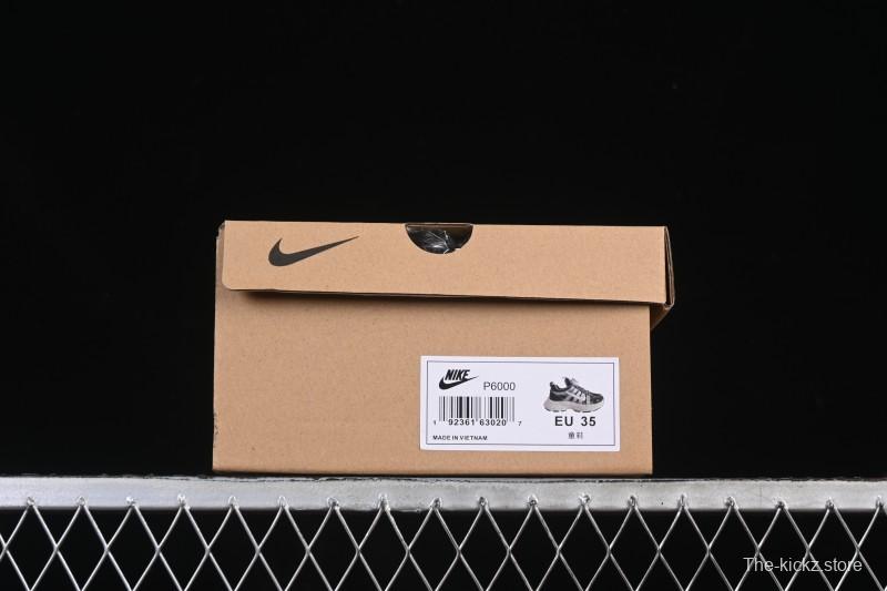 Nike P-6000 Retro Casual Sports Kids Shoes - Gray Green White Swoosh