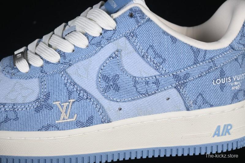 Nike Air Force 1 '07 Low LV Collaboration Light Blue Casual Sneakers - YF9511-823