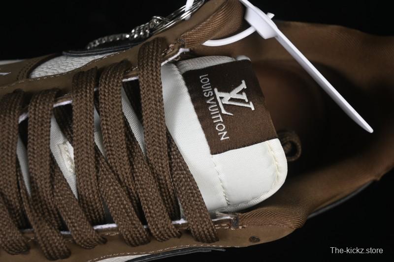 Nike Air Force 1 '07 Low LV Collaboration Military Green Silver Black Casual Sneakers - DK0188-086