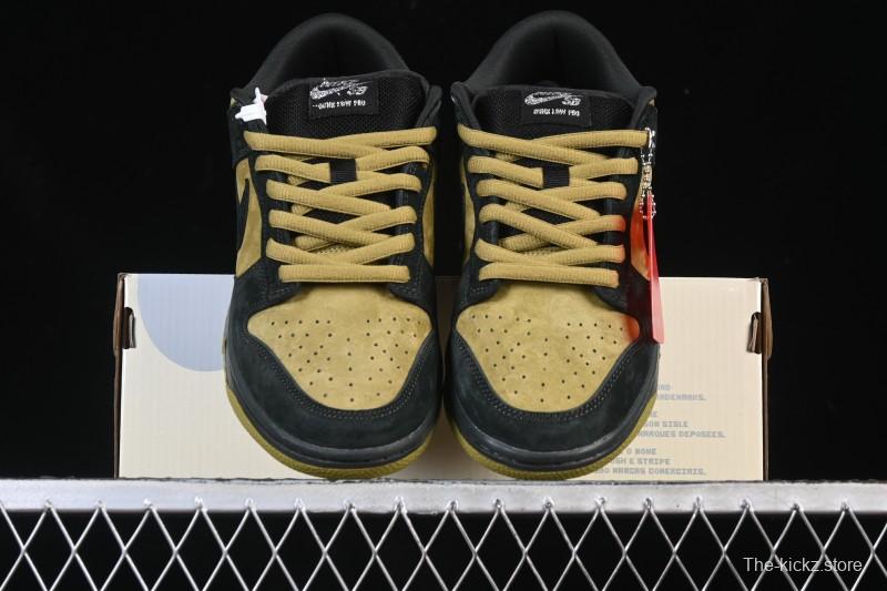 Nike Supreme Dunk SB Dunk Low Brown Yellow Casual Skate Shoes - HQ8487-300
