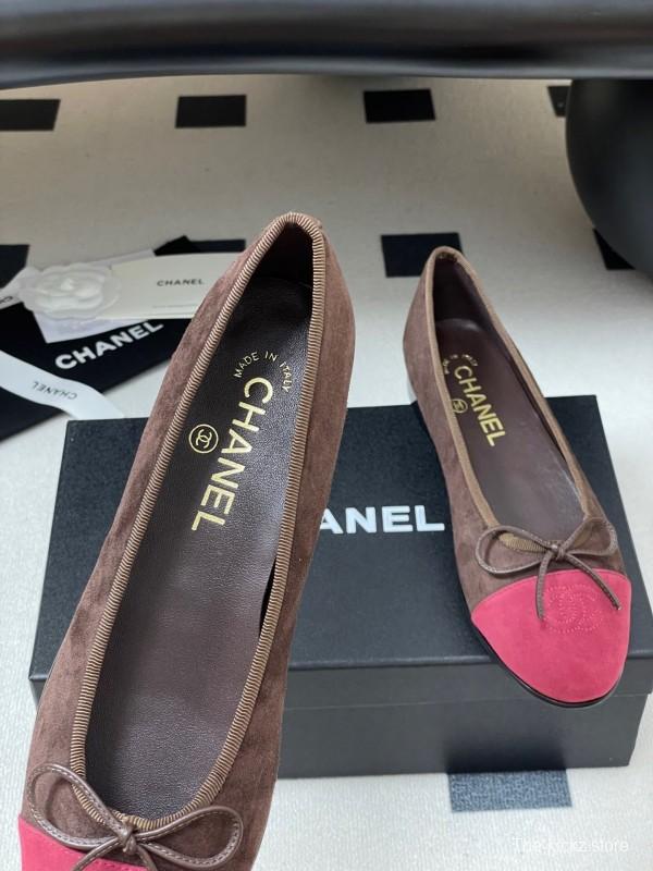 Adidas 2025 SS Bow Ballet Flats Classic Suede Flat Shoes - KFY00300