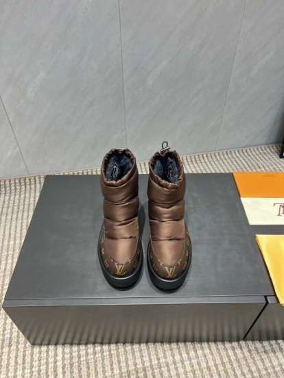 Louis Vuitton Winter Snow Boots Round Toe Thick Sole - KFY00310