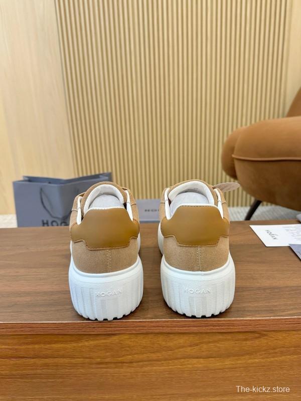 Hogan H-STRIPES Series Couple Thick Sole Biscuit Shoes Casual Sneakers - AS00310