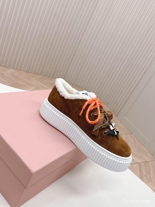 MIUMIU 3D Embroidered Platform Casual Shoes - LY00320/LY00340