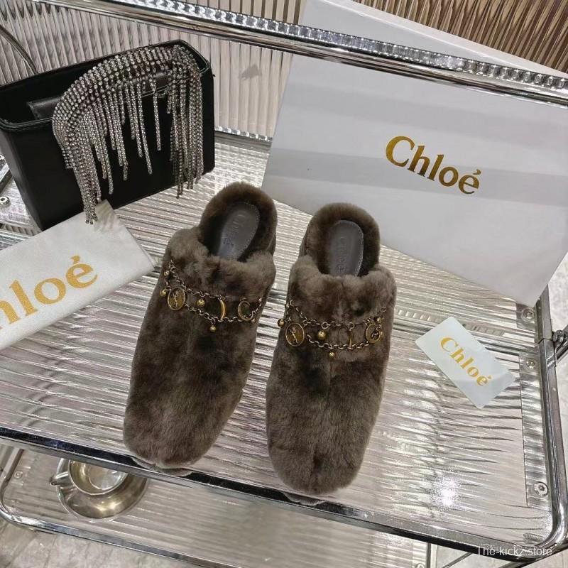 Chloe 2025/SS Genuine Fur Slides - LY00320
