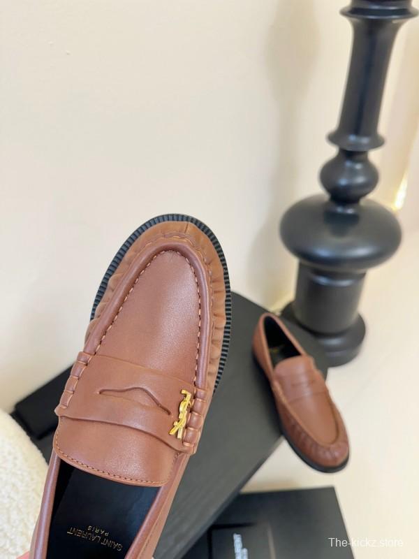 Saint Laurent Classic Loafer Leather Shoes - KFY00350