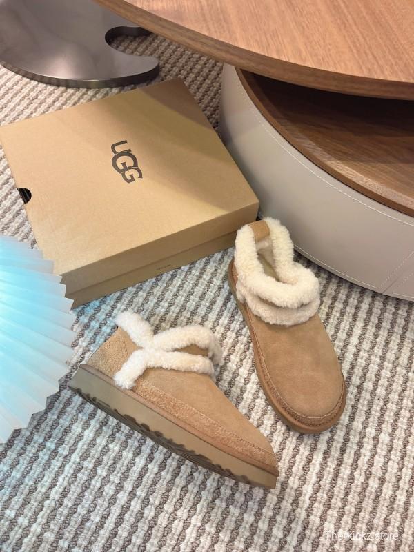 UGG 2025/SS Snow Boots with High-End Lamb Fur Collar Design - MJ00251