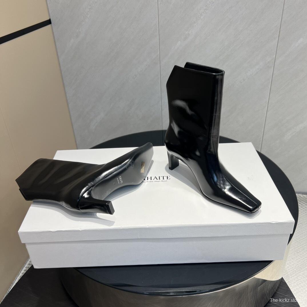 Khaite 2025/SS Fashion Square Toe Slip-On Ankle Boots - KFY00390