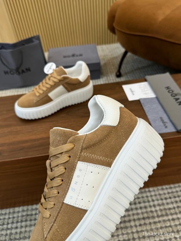 Hogan H-STRIPES Series Couple Thick Sole Biscuit Shoes Airship Shoes Casual Sneakers - AS00310