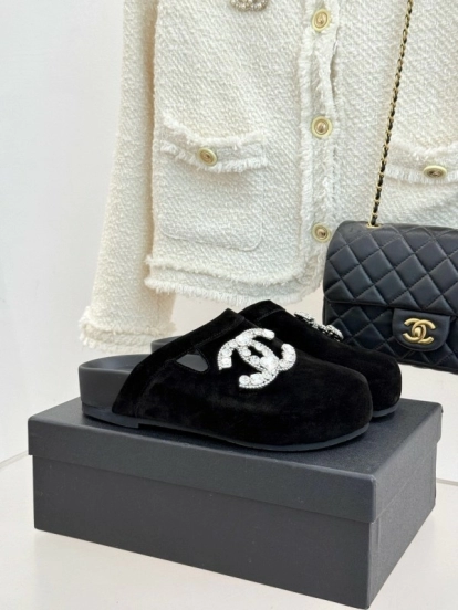 Chanel Classic CC Rhinestone Birkenstock Sandals - KFY00280