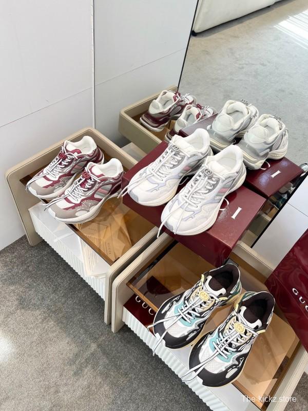 Gucci 2025 SS Collection 2.0 Sneakers with Reflective Stripes and Retro Design - AS00450