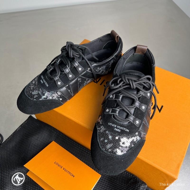 Lv Sneakerina 2025 SS Ballet Round Toe Lace-Up Low Top Lifestyle Casual Shoes - YC