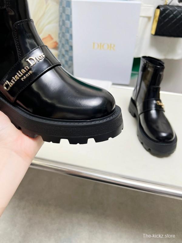 Dior 2025/SS New Autumn Winter British Style Brogue Thick Sole Martin Boots - LY00330