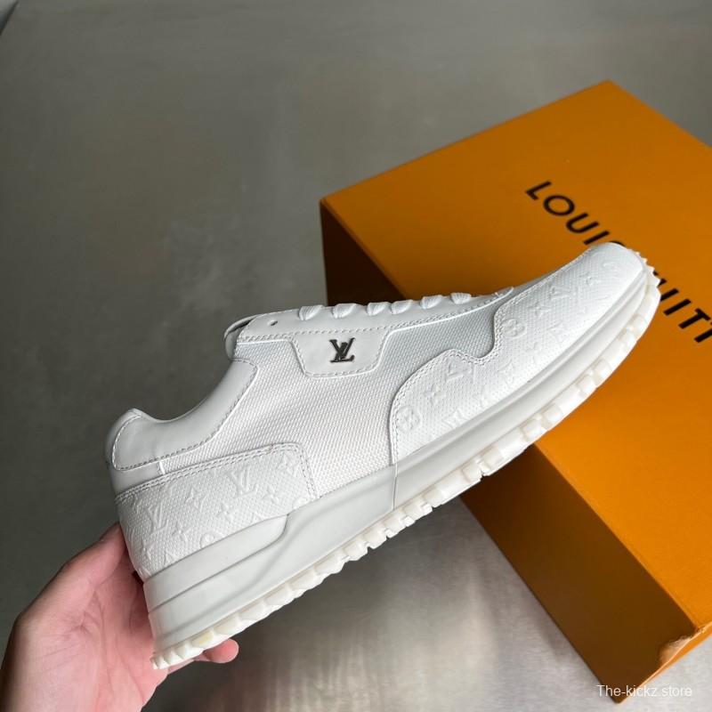 Louis Vuitton Run Away Leather Round Toe Lace-Up Low Top Casual Shoes - YC